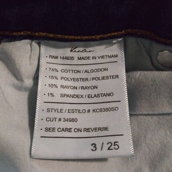 Kancan Estilo Distressed Medium Wash Raw Hem Skinny Jeans Sz 25 - Picture 5 of 5